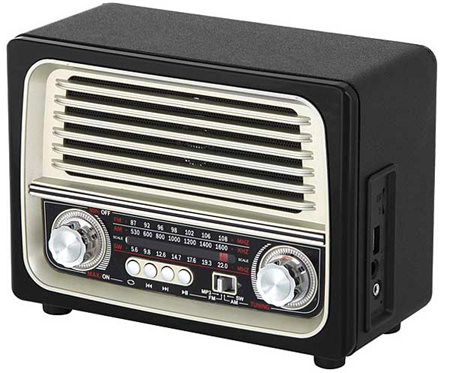 Стационарный радиоприемник в стиле ретро MAX МR-370 черный